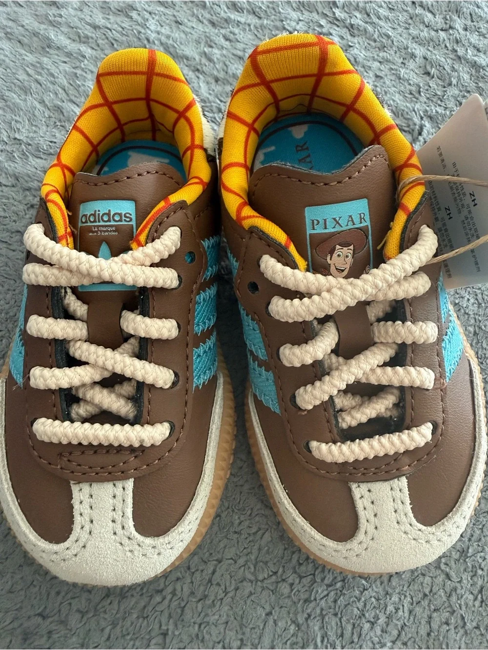 Adidas Pixar Toy Story Brown & Blue Kids Sneakers